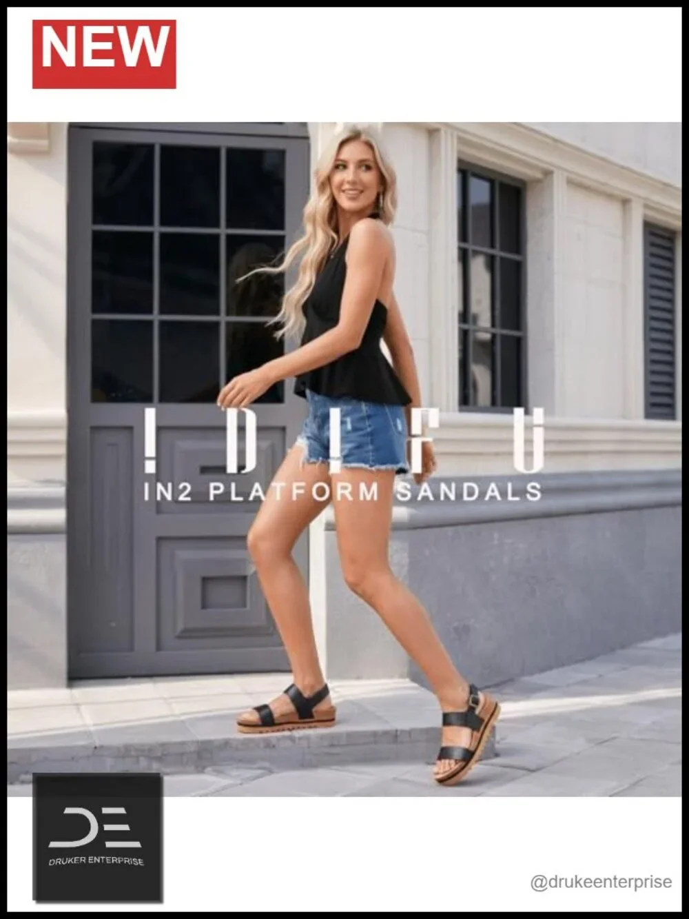 Women's Platform Sandals Wedge Heels Ankle Strap Cushioned Arch Support PU